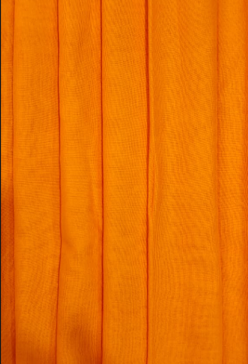 Full Voile Fabric - Tangerine Orange