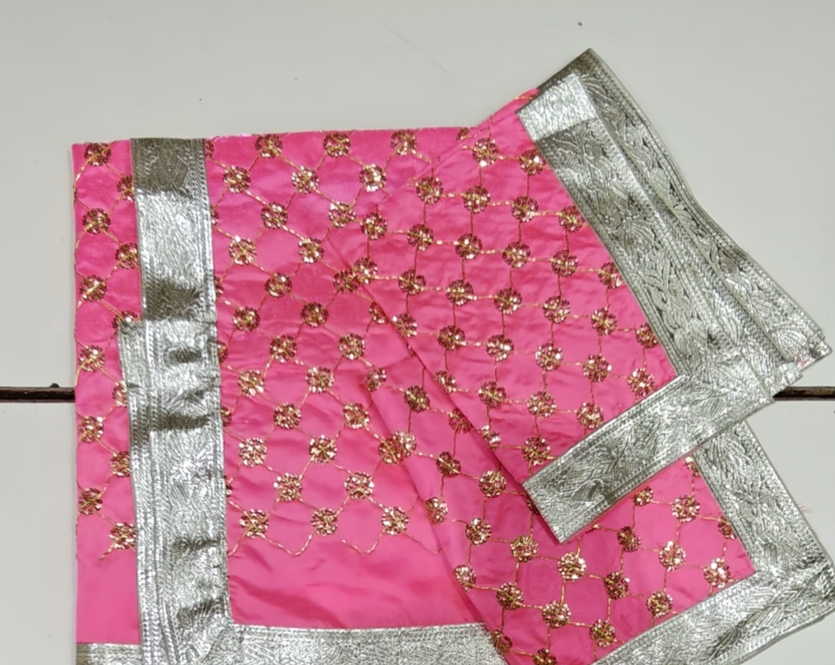 Pink Sequin Lattice Rumala Sahib