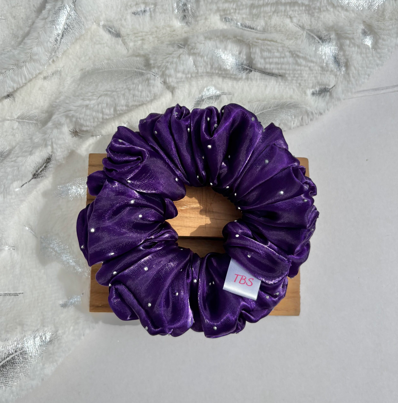 Deep Purple – Glow Glam Scrunchie