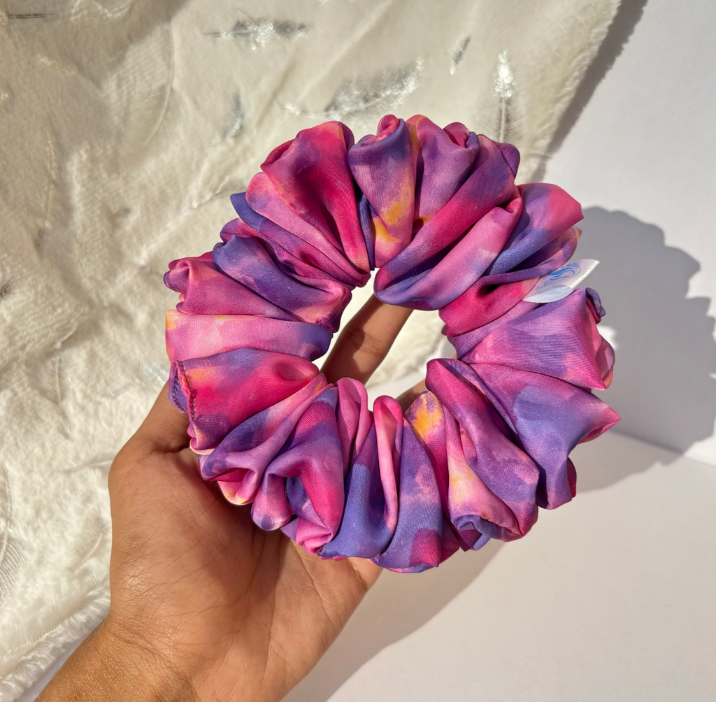Pink Purple Paradise – Mini Cloud Scrunchie
