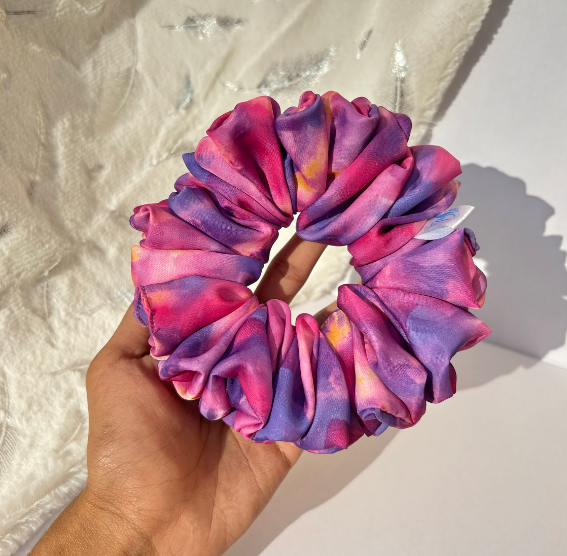 Pink Purple Paradise – Mini Cloud Scrunchie