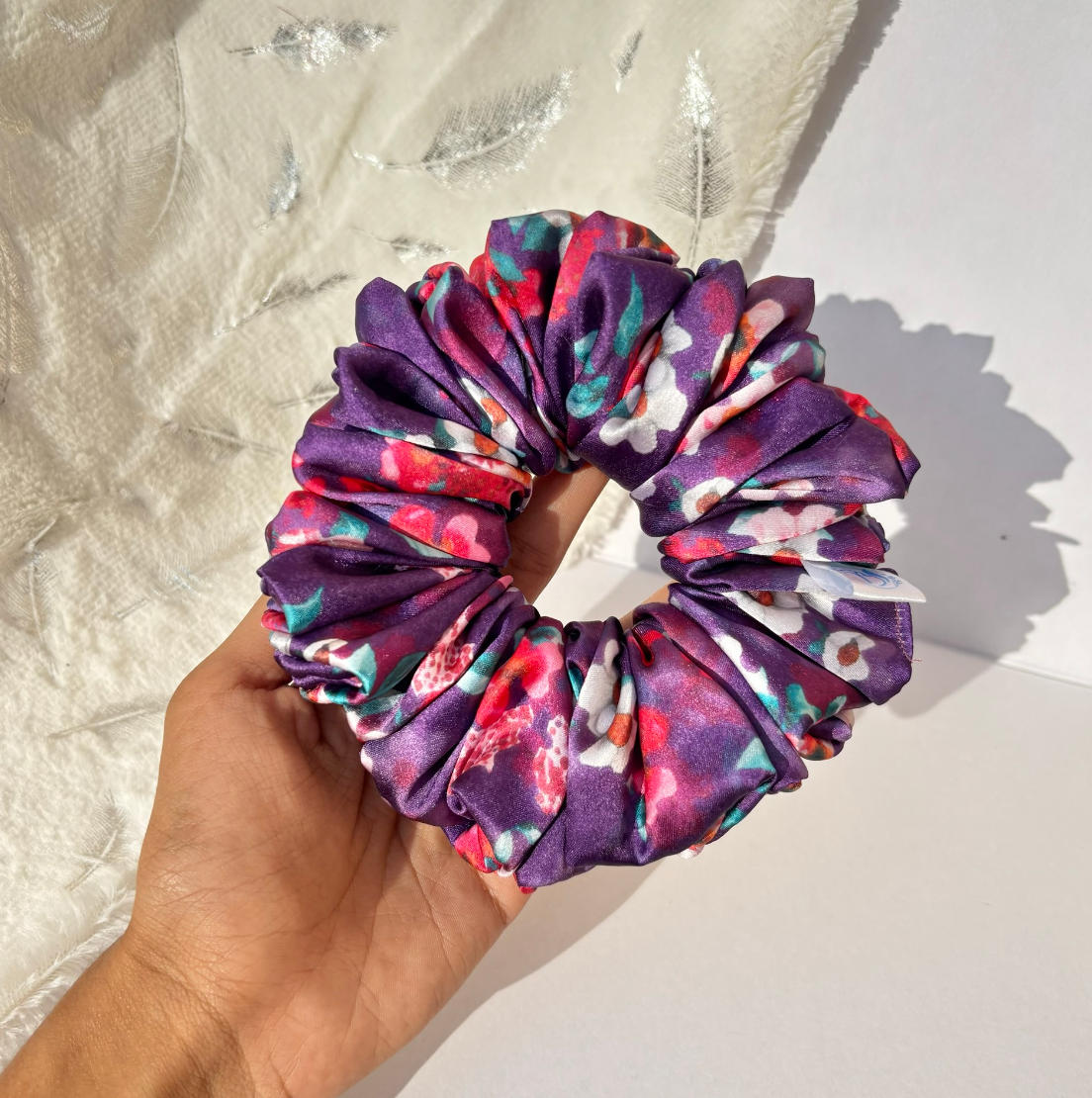 Violet Hues – Mini Cloud Scrunchie