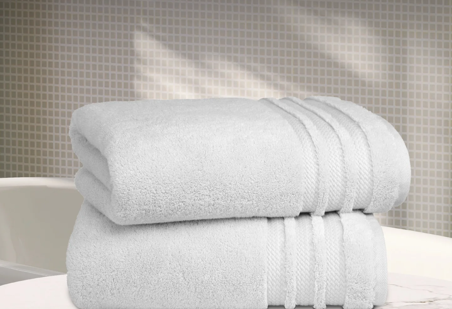 Luxury 2 Pc Bath Towel Set – Purple (625 GSM)