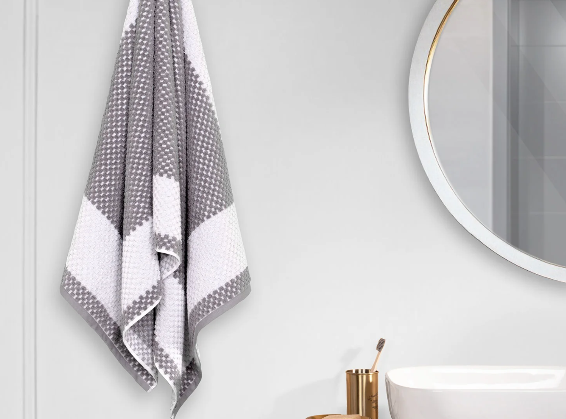 Nectorsoft Be Our Guest Bath Towel – Grey (625 GSM)
