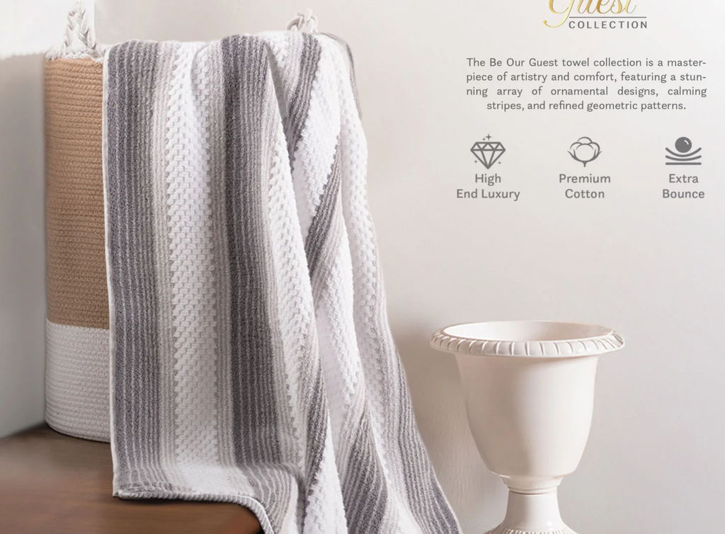 Nectorsoft Be Our Guest 1 Pc Bath Towel, Aries, White| 625 GSM Cotton
