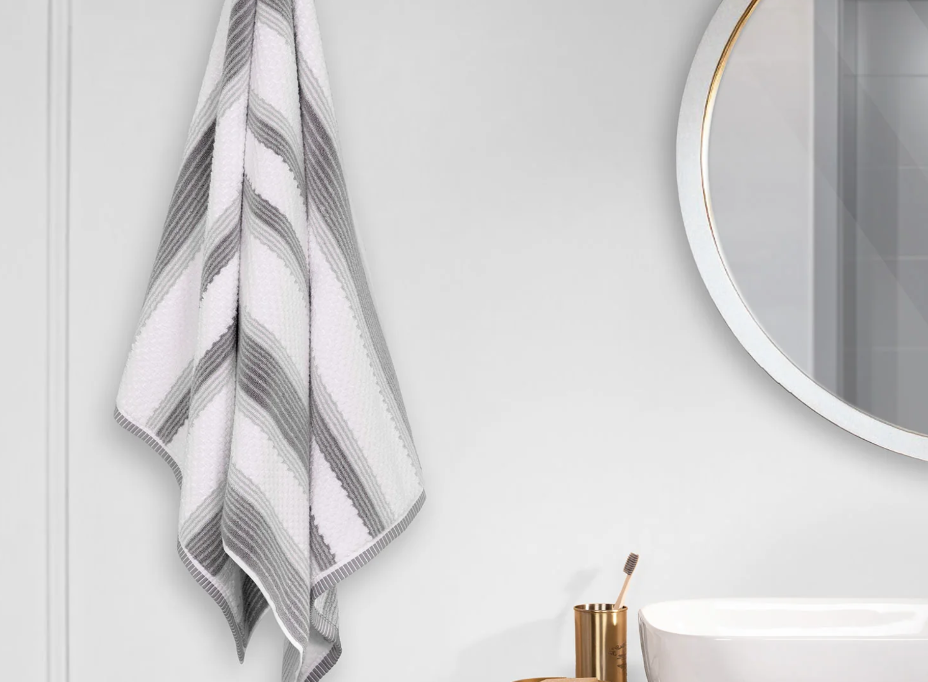Nectorsoft Be Our Guest 1 Pc Bath Towel, Aries, White| 625 GSM Cotton