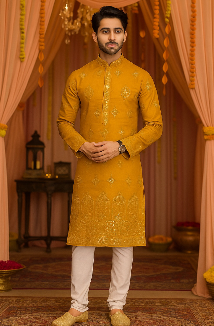 Royal Festive Embroidered Kurta