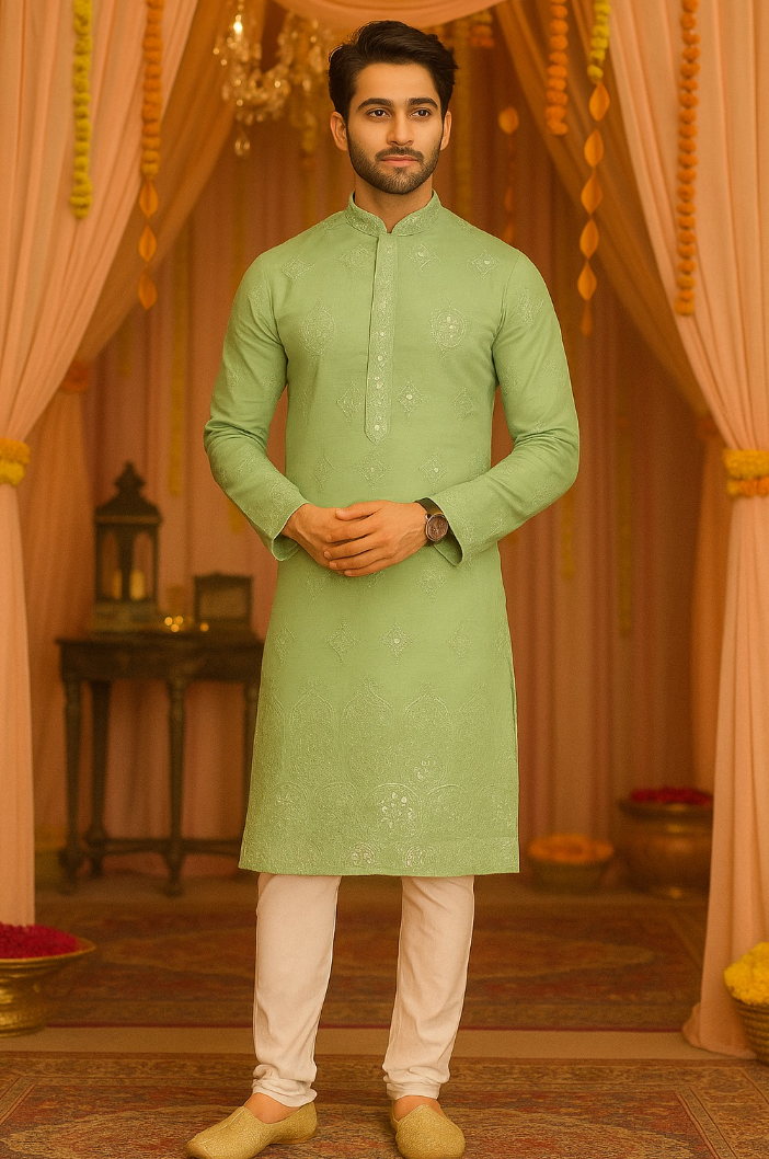 Royal Festive Embroidered Kurta