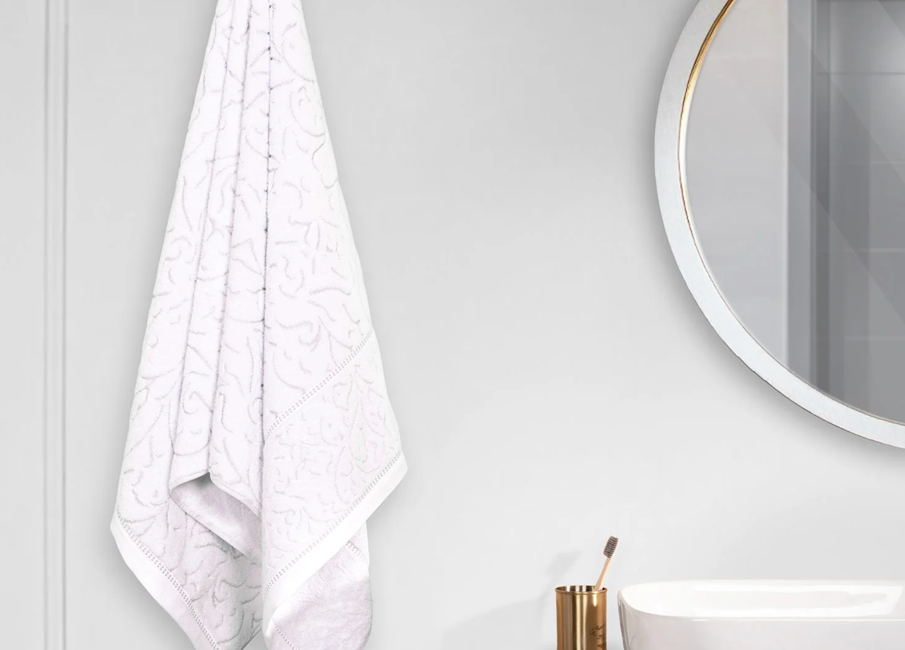 Nectorsoft Be Our Guest 1 Pc Bath Towel, Curate, White| 625 GSM Cotton